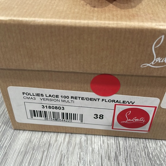 Christian Louboutin Follies Lace 100 Flora Pumps Size 38 - Picture 3 of 8